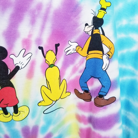 Disney Tie dye Mickey and friends 2X 100% Cotton Tee NEW - Picture 4 of 7
